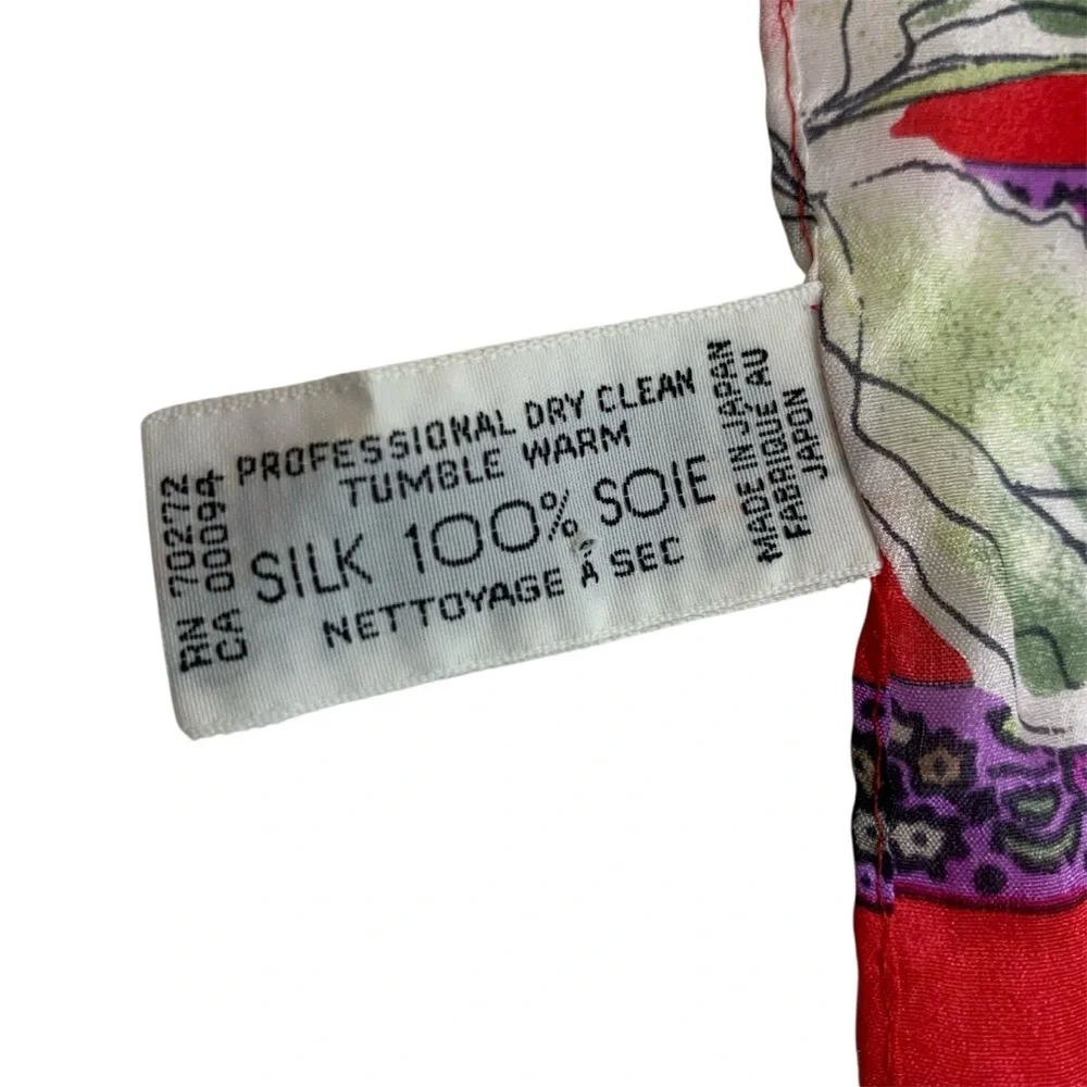 LIZ CLAIBORNE Silk Floral Vintage Scarf